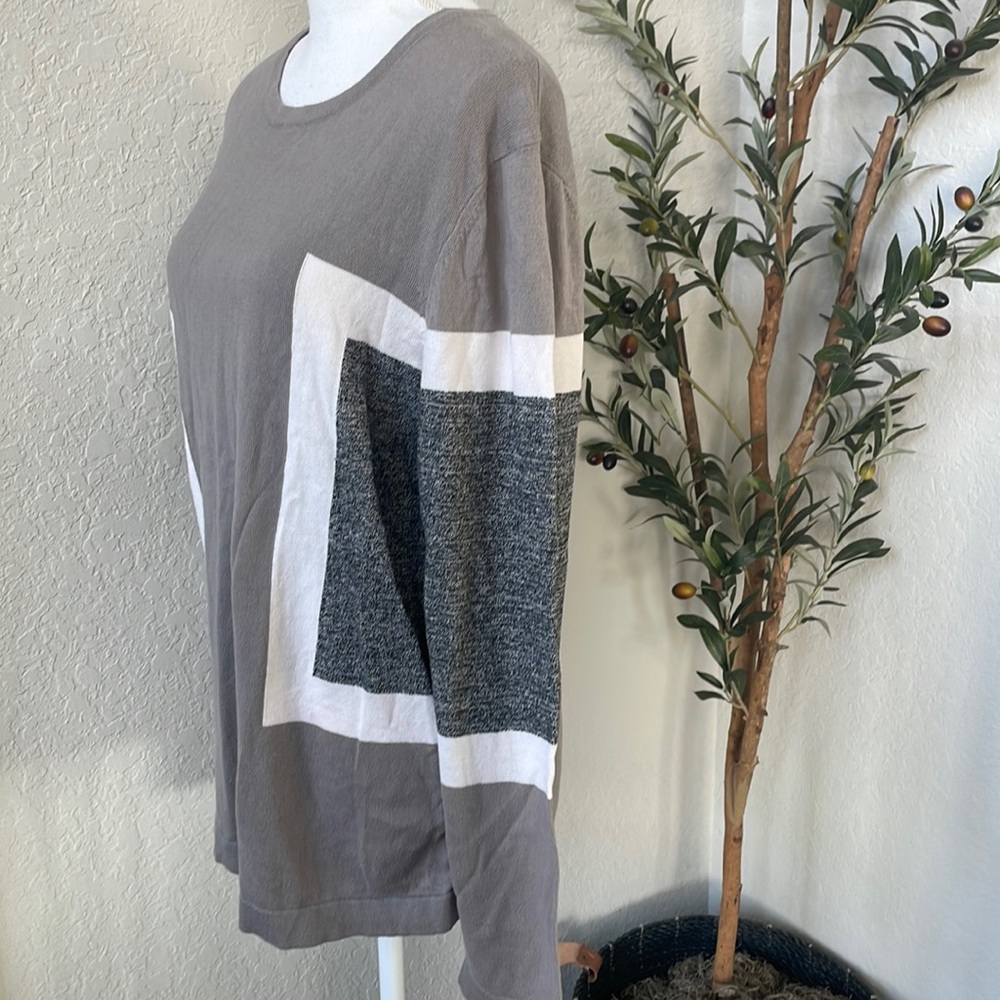 ASOS Color Blocked 100% Cotton Classic Pullover Sweater Size Large - Picture 5 of 11